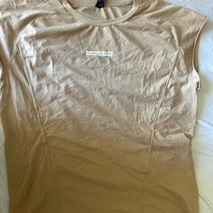 Tan Alphalete tank